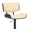 Armen Living Brooklyn Adjustable Swivel Cream Faux Leather and Black Wood Bar Stool with Black Base LCBRBABLCR - alternate 4